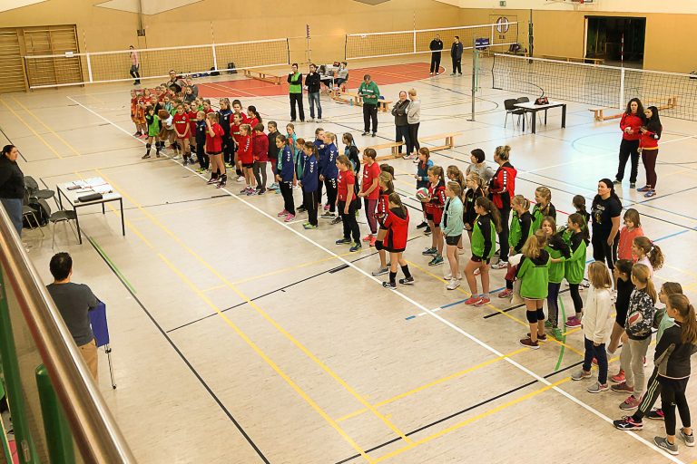 Die Minihands bei ihrer ersten Bezirksmeisterschaft